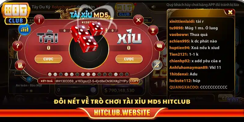 Khái quát về trò chơi tài xỉu MD5 Hitclub